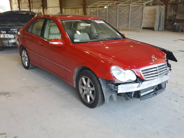 WDBRF92H57F884343 - 2007 MERCEDES-BENZ C 280 4MAT RED photo 1