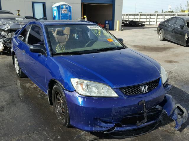 1HGEM21164L084652 - 2004 HONDA CIVIC DX V BLUE photo 1