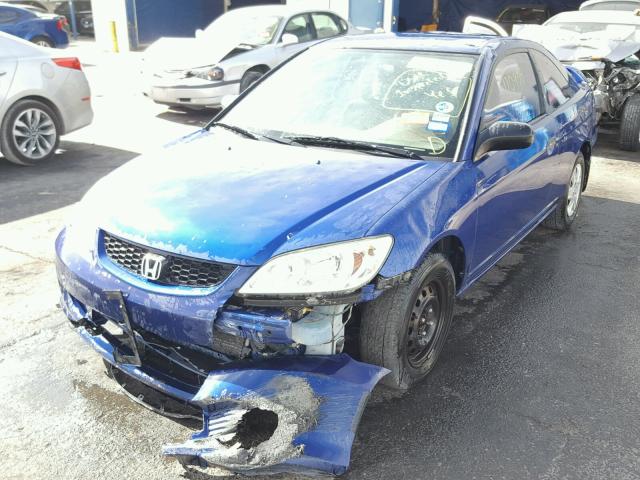 1HGEM21164L084652 - 2004 HONDA CIVIC DX V BLUE photo 2