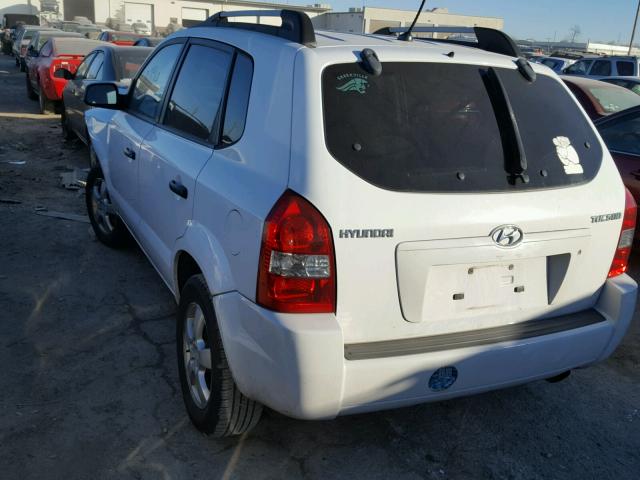 KM8JM12B47U631796 - 2007 HYUNDAI TUCSON GLS WHITE photo 3