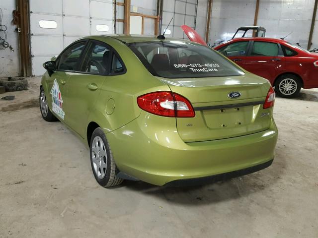 3FADP4BJ9DM219655 - 2013 FORD FIESTA SE GREEN photo 3