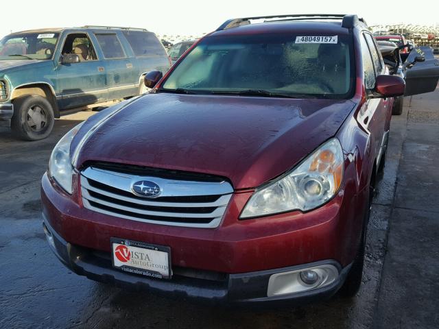 4S4BRBCC9B3342124 - 2011 SUBARU OUTBACK 2. RED photo 2