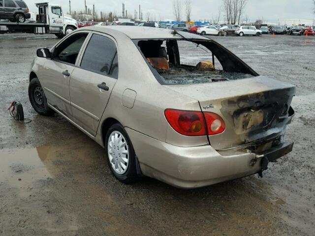 2T1BR32EX4C790718 - 2004 TOYOTA COROLLA CE GOLD photo 3