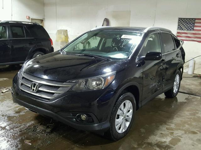 2HKRM4H7XDH692281 - 2013 HONDA CR-V EXL BLACK photo 2