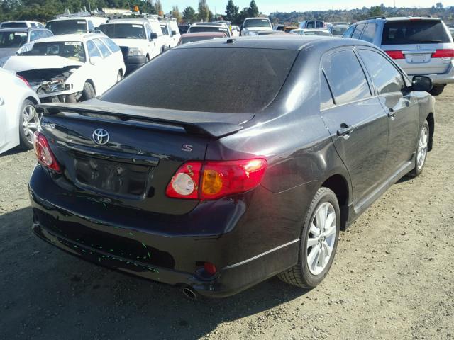 1NXBU4EE8AZ361832 - 2010 TOYOTA COROLLA BA BLACK photo 4