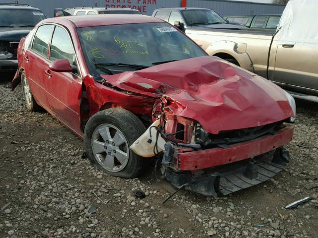 2G1WT55N579316425 - 2007 CHEVROLET IMPALA LT RED photo 1