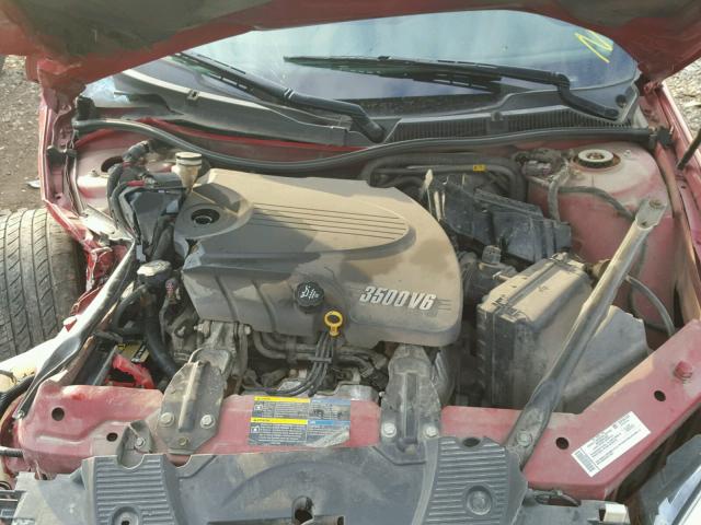 2G1WT55N579316425 - 2007 CHEVROLET IMPALA LT RED photo 7