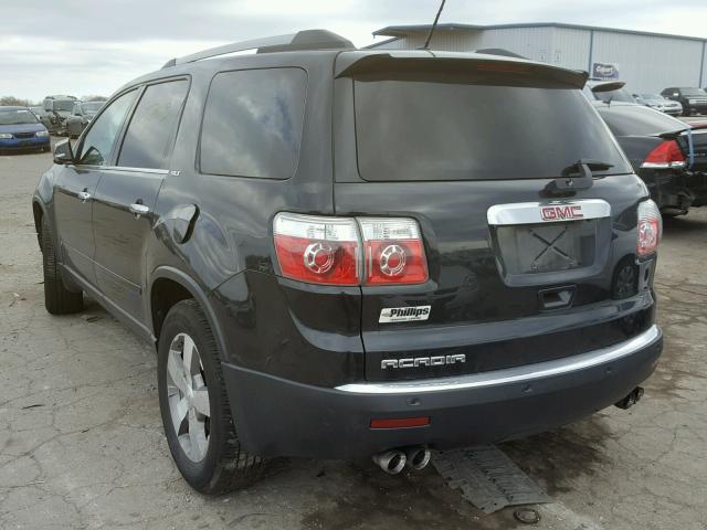 1GKLRMED7AJ169390 - 2010 GMC ACADIA SLT BLACK photo 3