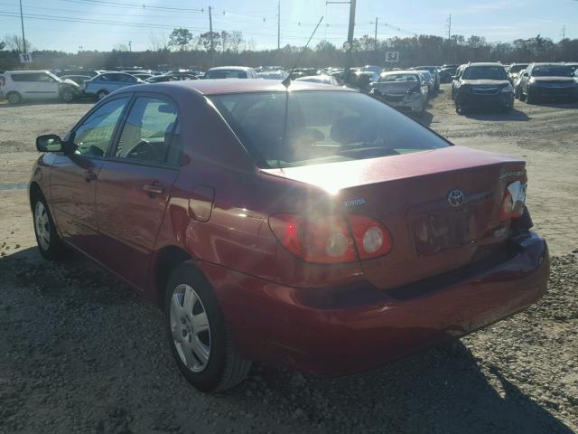 2T1BR32E65C359617 - 2005 TOYOTA COROLLA CE RED photo 3