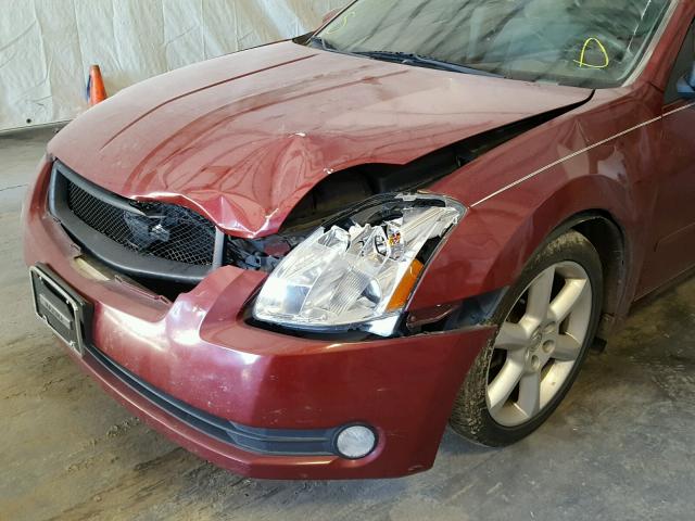 1N4BA41E74C870670 - 2004 NISSAN MAXIMA SE MAROON photo 9