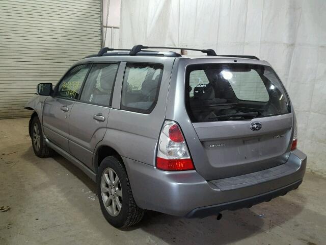 JF1SG65687H705733 - 2007 SUBARU FORESTER 2 GRAY photo 3