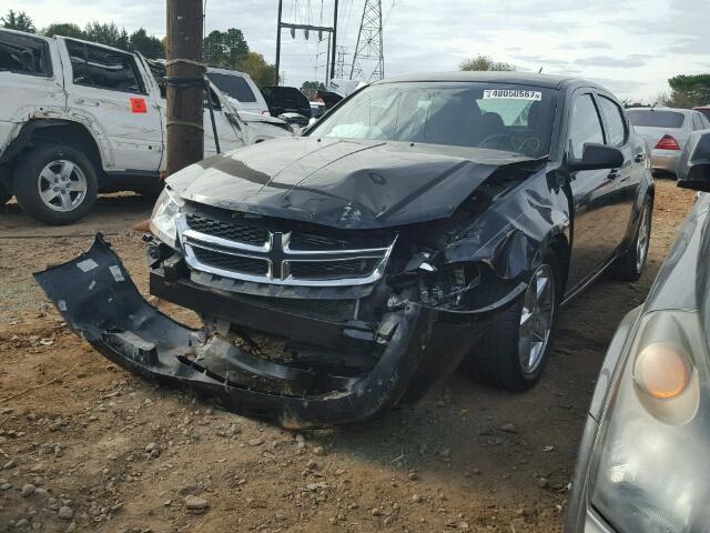 1C3CDZAB8EN110394 - 2014 DODGE AVENGER SE BLACK photo 2