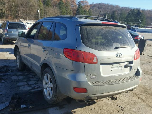 5NMSH73E38H194066 - 2008 HYUNDAI SANTA FE S GRAY photo 3