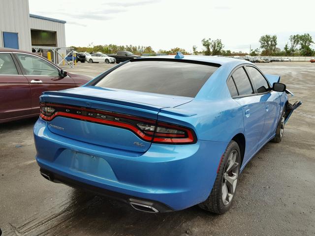 2C3CDXCT7FH844237 - 2015 DODGE CHARGER R/ BLUE photo 4