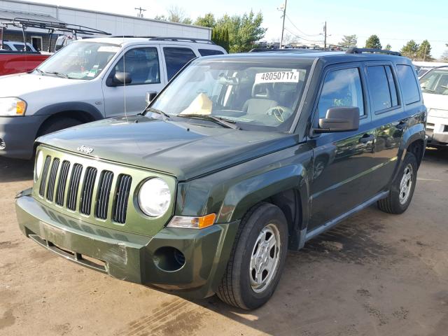 1J8FF28W08D639473 - 2008 JEEP PATRIOT SP GREEN photo 2