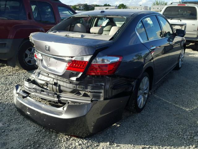 1HGCR3F85EA035086 - 2014 HONDA ACCORD EXL GRAY photo 4