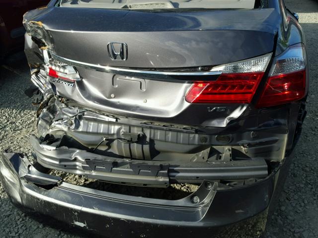 1HGCR3F85EA035086 - 2014 HONDA ACCORD EXL GRAY photo 9