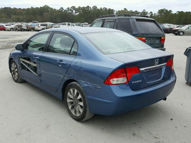 2HGFA1F96AH522777 - 2010 HONDA CIVIC EXL BLUE photo 3