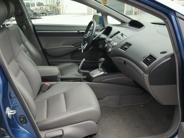 2HGFA1F96AH522777 - 2010 HONDA CIVIC EXL BLUE photo 5