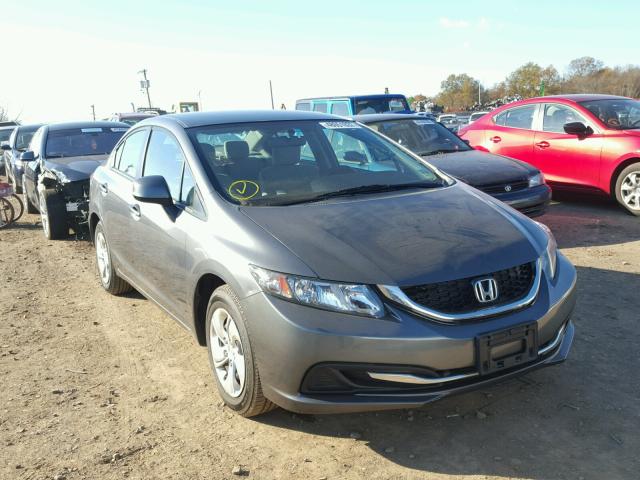 19XFB2F50DE229598 - 2013 HONDA CIVIC LX GRAY photo 1