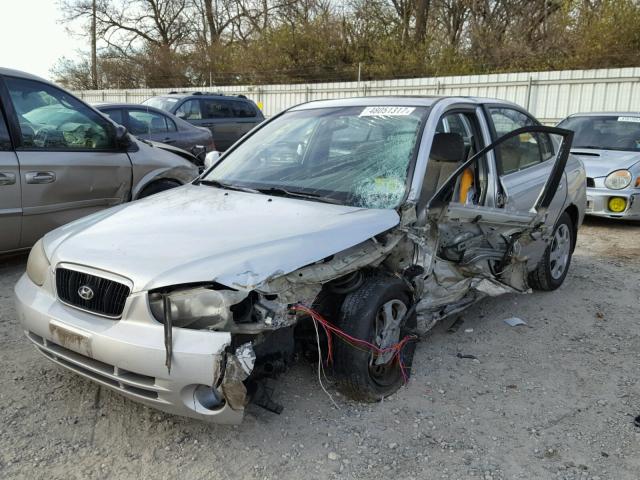 KMHDN45D32U442753 - 2002 HYUNDAI ELANTRA GL SILVER photo 2