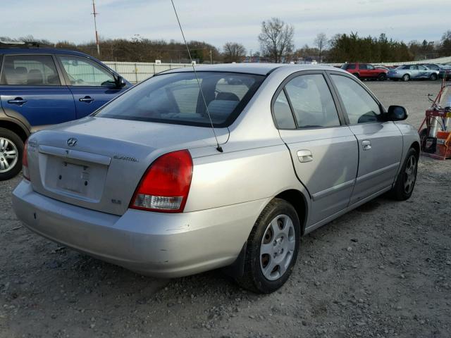 KMHDN45D32U442753 - 2002 HYUNDAI ELANTRA GL SILVER photo 4