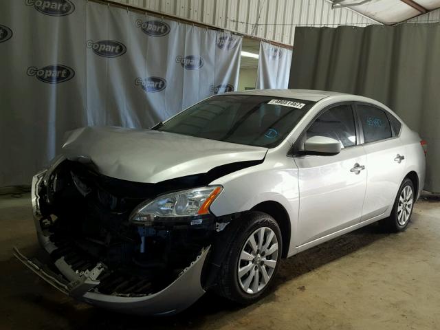 3N1AB7AP9EY222913 - 2014 NISSAN SENTRA S SILVER photo 2