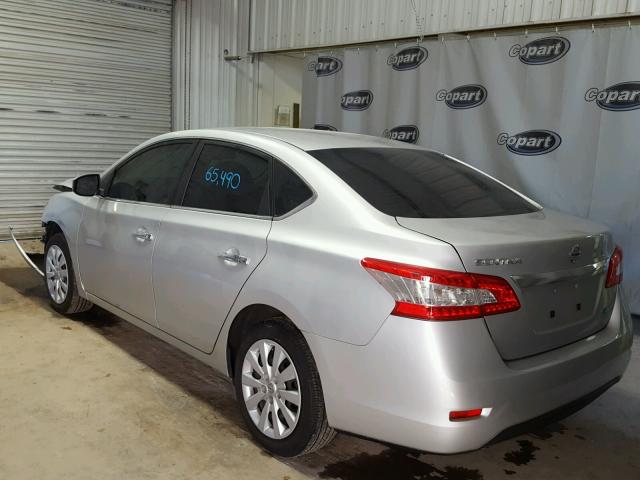 3N1AB7AP9EY222913 - 2014 NISSAN SENTRA S SILVER photo 3