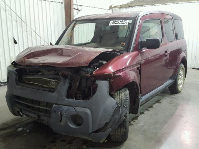 5J6YH18777L005931 - 2007 HONDA ELEMENT EX MAROON photo 2