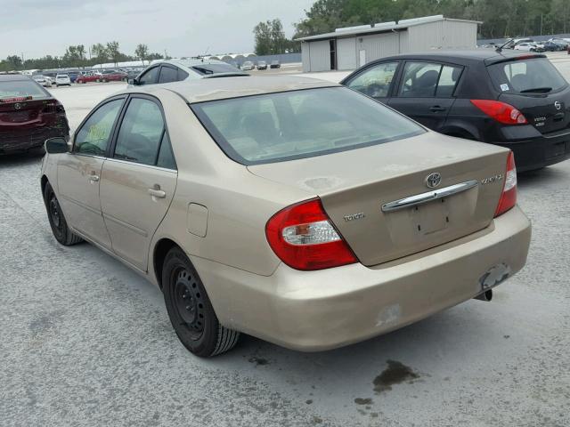 4T1BE32K53U152262 - 2003 TOYOTA CAMRY LE GOLD photo 3