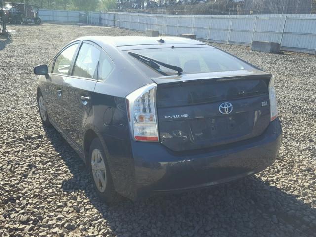 JTDKN3DU1B1450052 - 2011 TOYOTA PRIUS GRAY photo 3