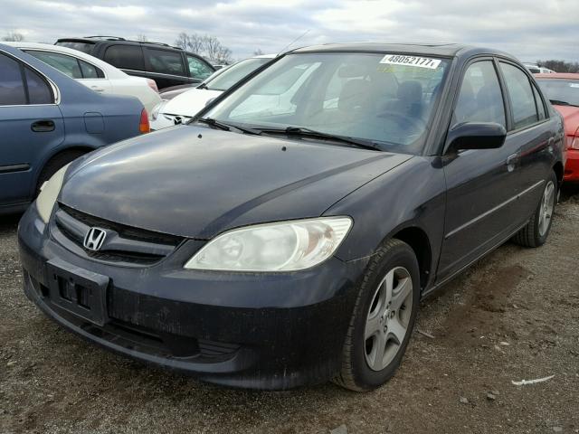 2HGES267X4H581350 - 2004 HONDA CIVIC EX BLUE photo 2