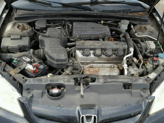 2HGES267X4H581350 - 2004 HONDA CIVIC EX BLUE photo 7