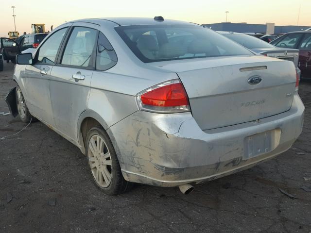 1FAHP3HN7AW136145 - 2010 FORD FOCUS SEL GRAY photo 3