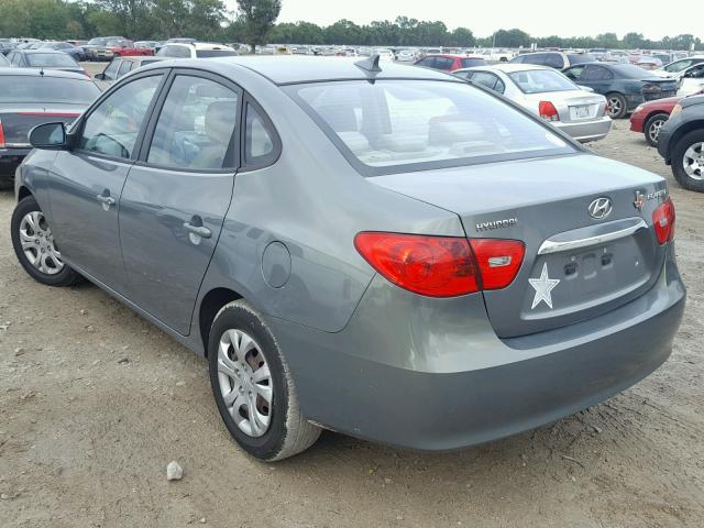 KMHDU4AD8AU864217 - 2010 HYUNDAI ELANTRA BL GRAY photo 3