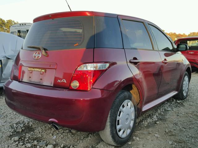 JTKKT604460157456 - 2006 TOYOTA SCION XA BURGUNDY photo 4