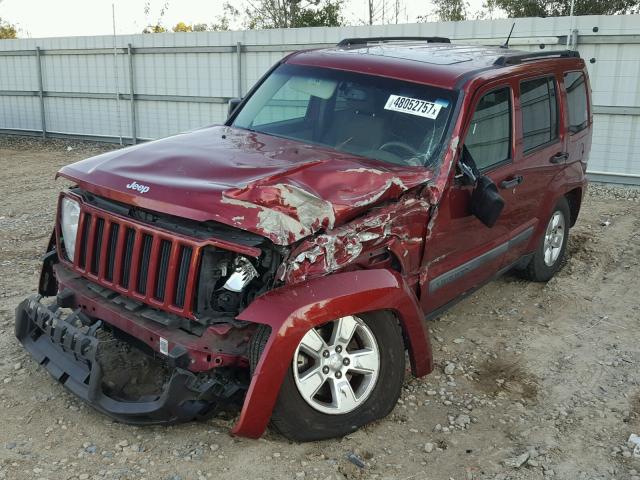 1C4PJLAK0CW124834 - 2012 JEEP LIBERTY SP RED photo 2