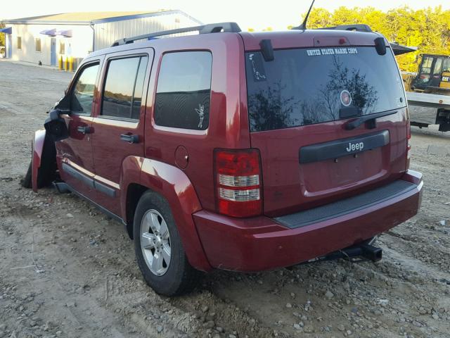1C4PJLAK0CW124834 - 2012 JEEP LIBERTY SP RED photo 3