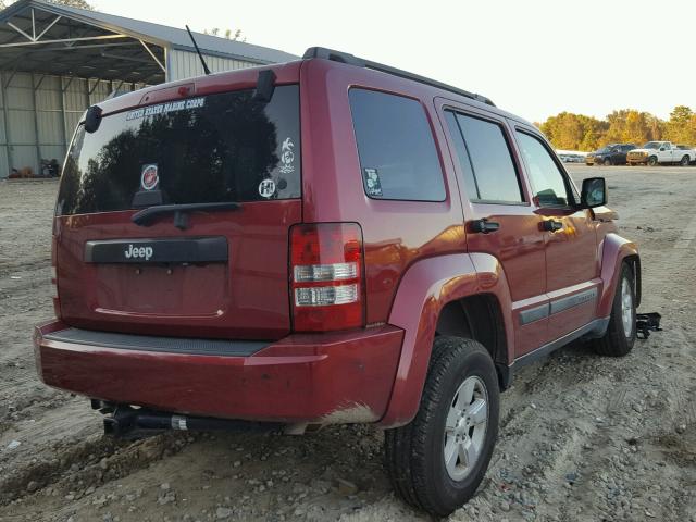 1C4PJLAK0CW124834 - 2012 JEEP LIBERTY SP RED photo 4