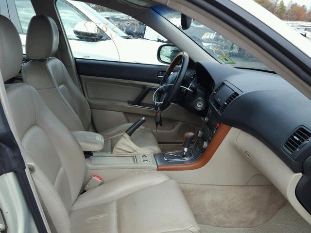 4S4BP85C854351501 - 2005 SUBARU LEGACY OUT BEIGE photo 5