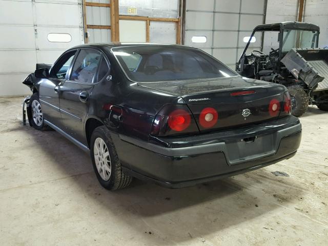 2G1WF52K749296434 - 2004 CHEVROLET IMPALA BLACK photo 3