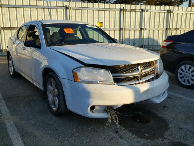 1C3CDZAB6DN644475 - 2013 DODGE AVENGER SE WHITE photo 1