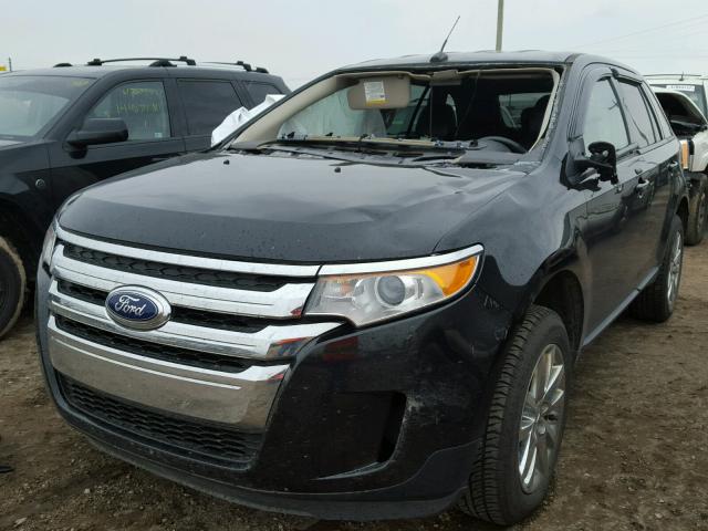 2FMDK4JCXDBC11816 - 2013 FORD EDGE SEL BLACK photo 2