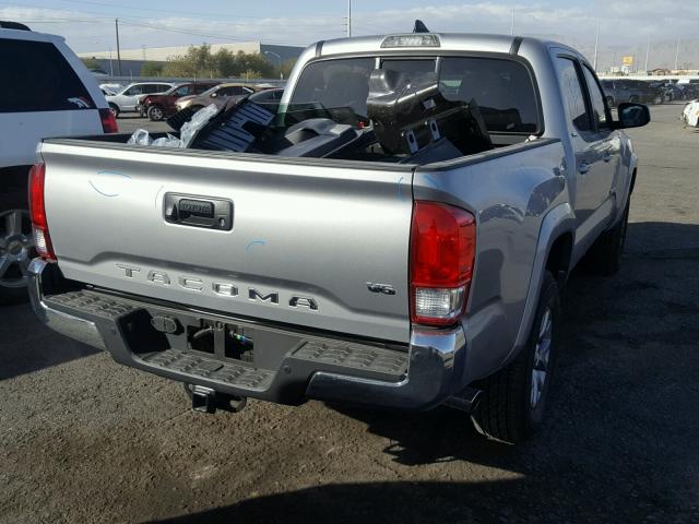 5TFAZ5CN0HX037714 - 2017 TOYOTA TACOMA DOU SILVER photo 4