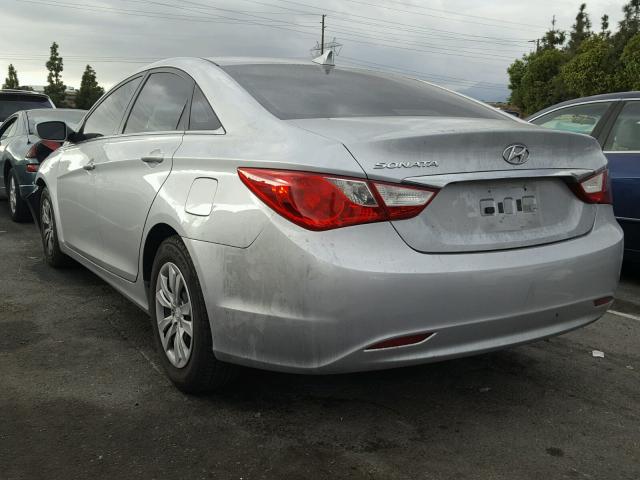 5NPEB4AC9BH205516 - 2011 HYUNDAI SONATA GLS SILVER photo 3