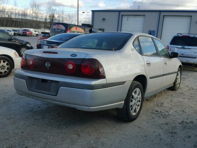 2G1WF52E749139447 - 2004 CHEVROLET IMPALA SILVER photo 4