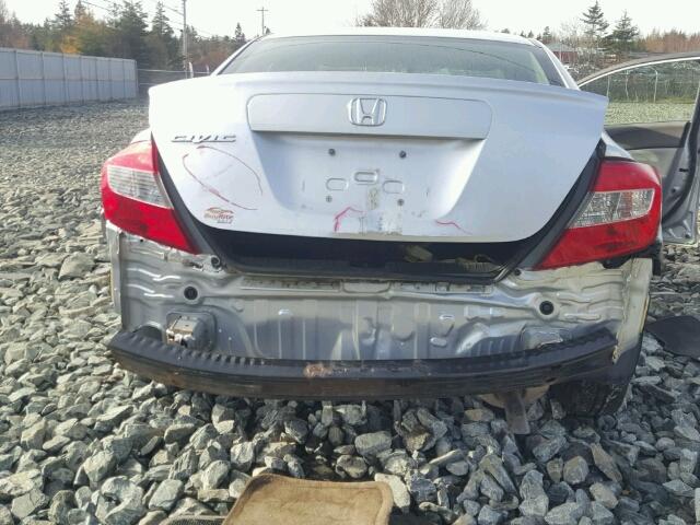 2HGFB2F40CH120103 - 2012 HONDA CIVIC LX SILVER photo 9