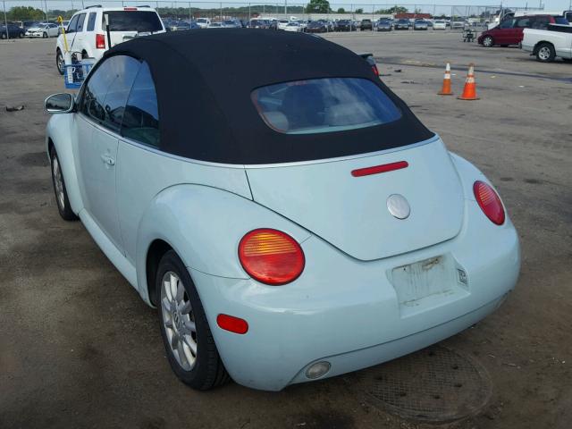 3VWCM31Y04M332320 - 2004 VOLKSWAGEN NEW BEETLE Mavi foto 3