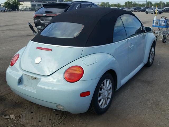 3VWCM31Y04M332320 - 2004 VOLKSWAGEN NEW BEETLE Mavi foto 4