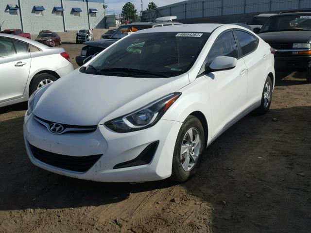 5NPDH4AE1EH475081 - 2014 HYUNDAI ELANTRA SE WHITE photo 2